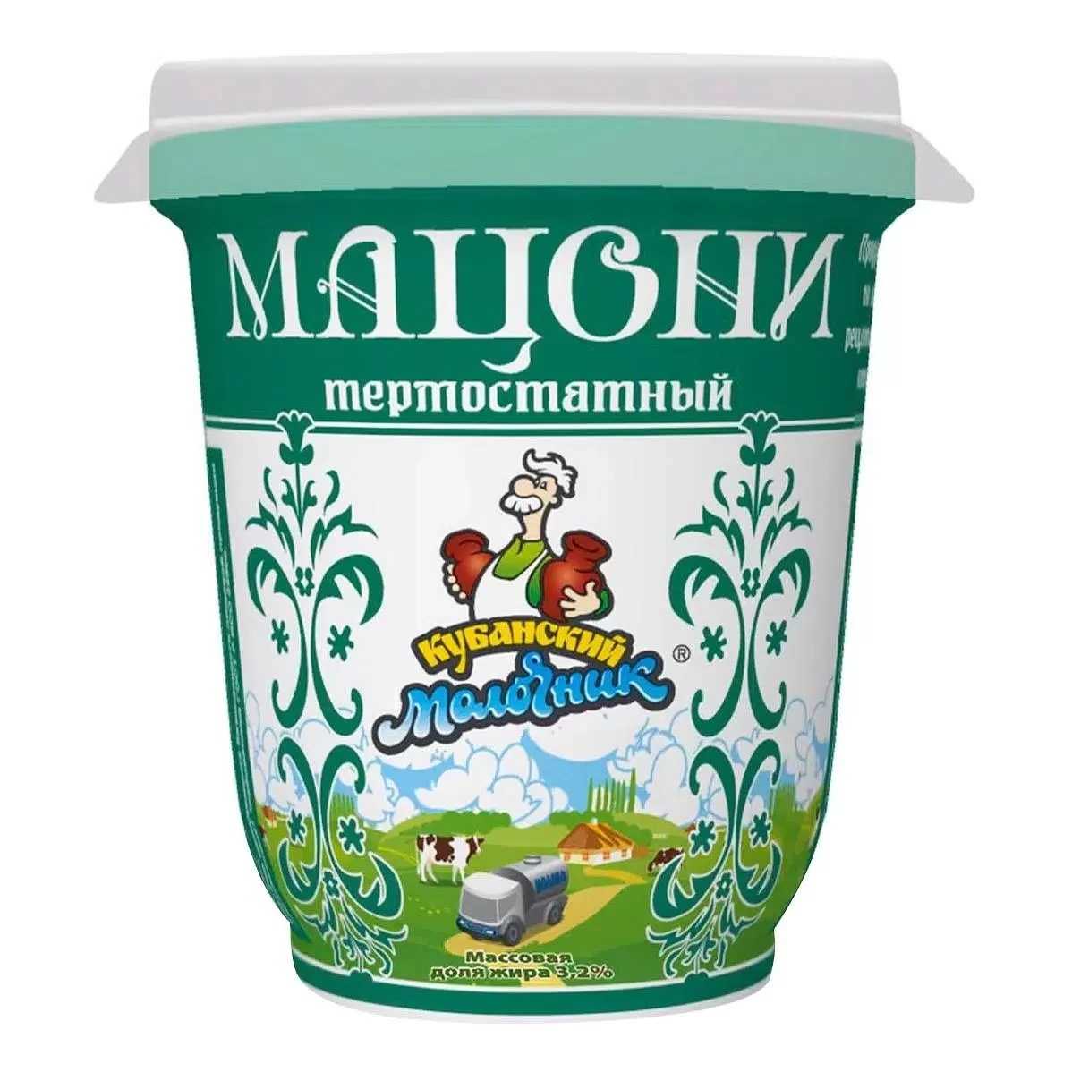Продукт к/м Мацони Ленингр-й м.д.ж.3,2% 260гр.стак