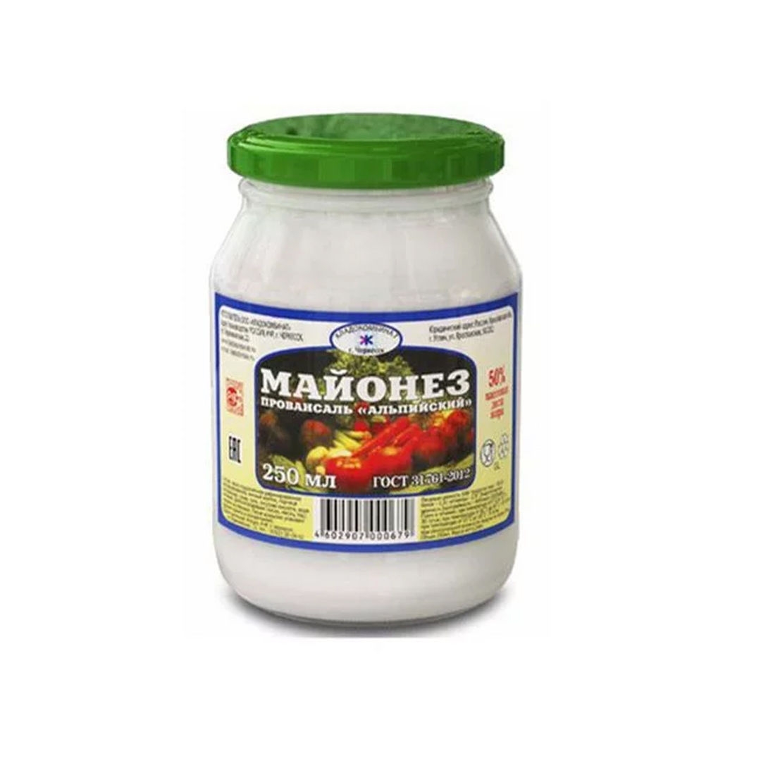 Майонез Альпийский стекло 250г. 