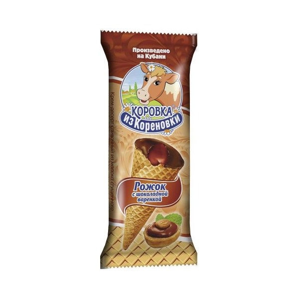 Крем-десерт из мол. какао в ваф.рожке 40г.Коренов