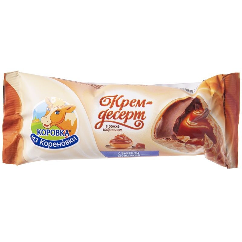 Крем-десерт с варенкой 25% в ваф.рожке 40г.Коренов