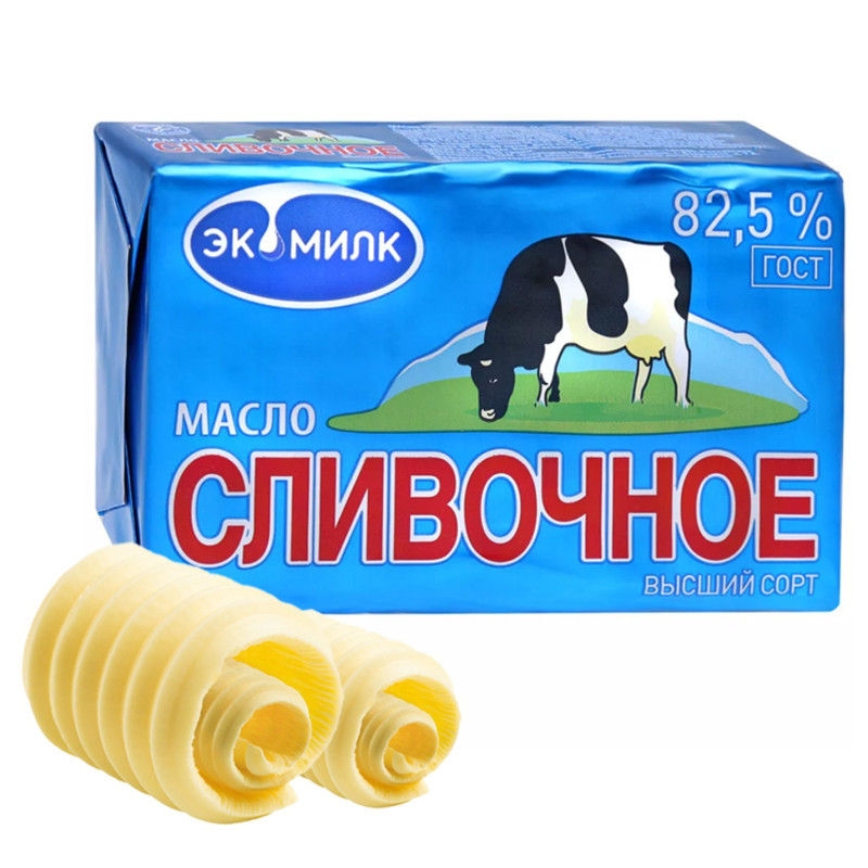 Масло Сливочное 82,5% 180г. Экомилк