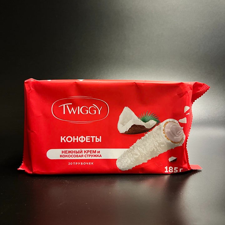 Конфета  Twiggy с кокос. слив. в кокос. обс. 185гр