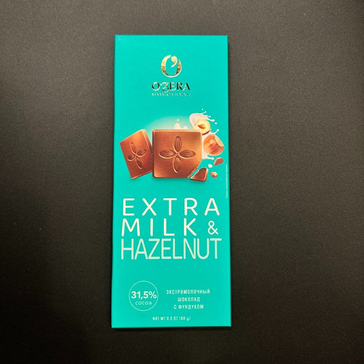 Шоколад Озера 90г.Milk & Extra Hazelnut молочный