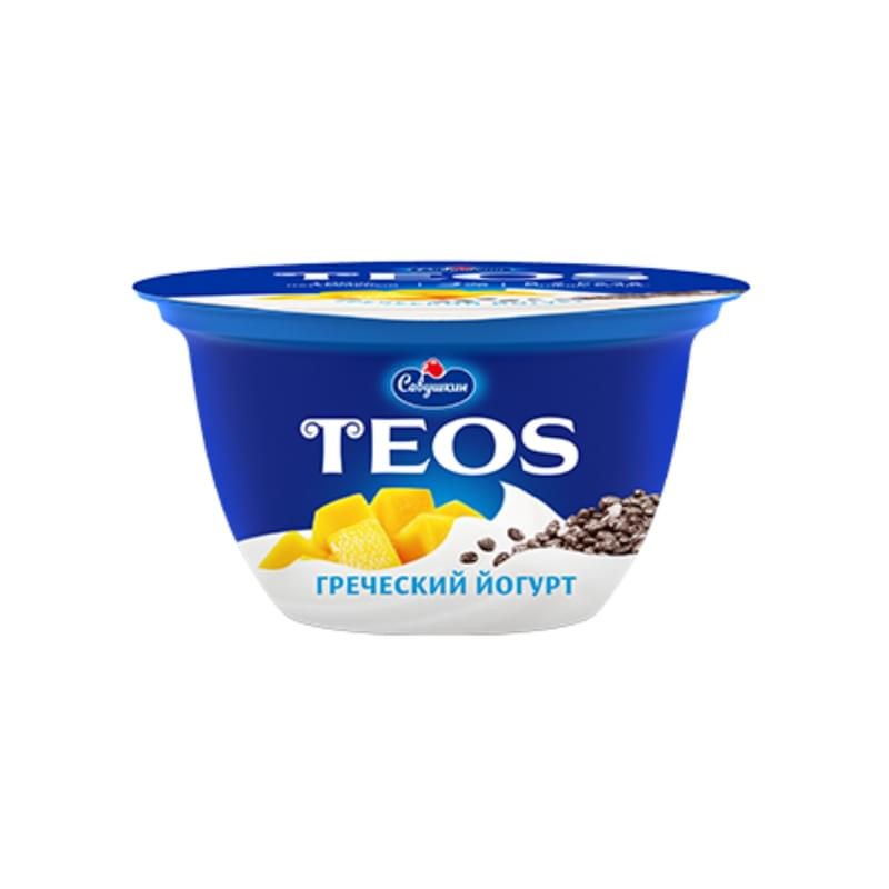 Йогурт греческий TEOS манго-чиа 2% 140г.