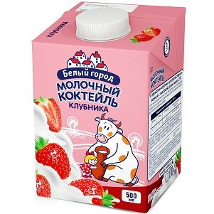 Коктейль мол. Белый город 0,2л. 1,5% клубника