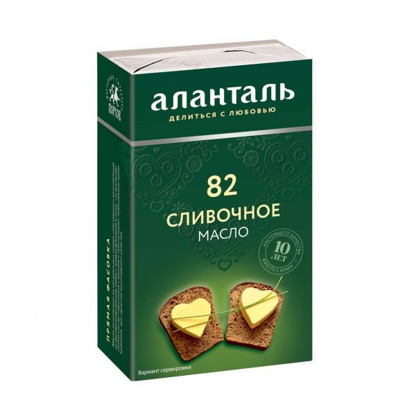 Масло  Аланталь № 82 сливочное 82,5% 150г.