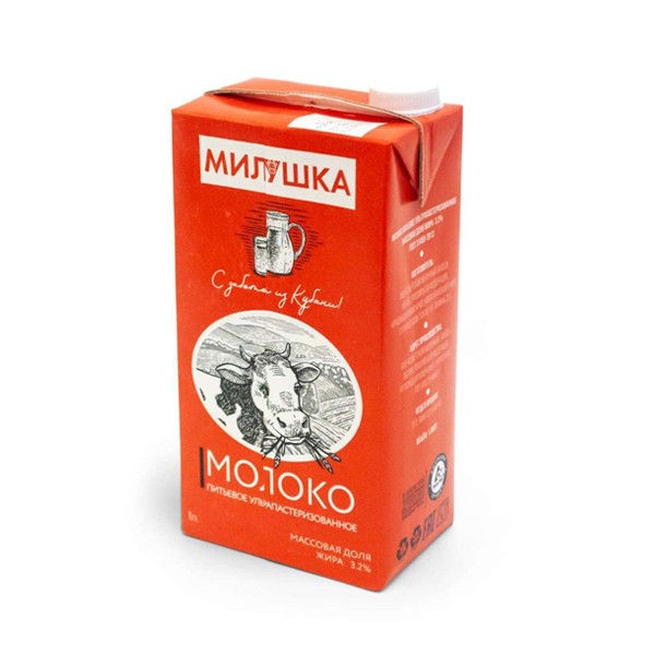 Молоко пит. ультрапас. 3,2% МИЛУШКА 1л